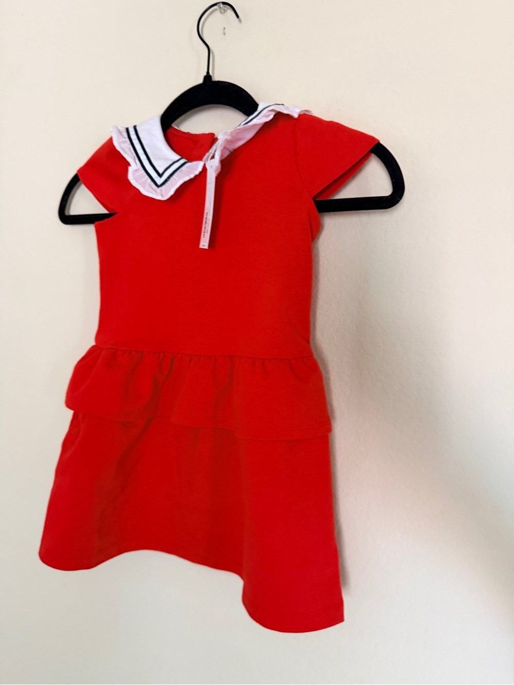 Janie and Jack Red Girls Dress with Sailor Collar NWT Size3 - Picture 6 of 8